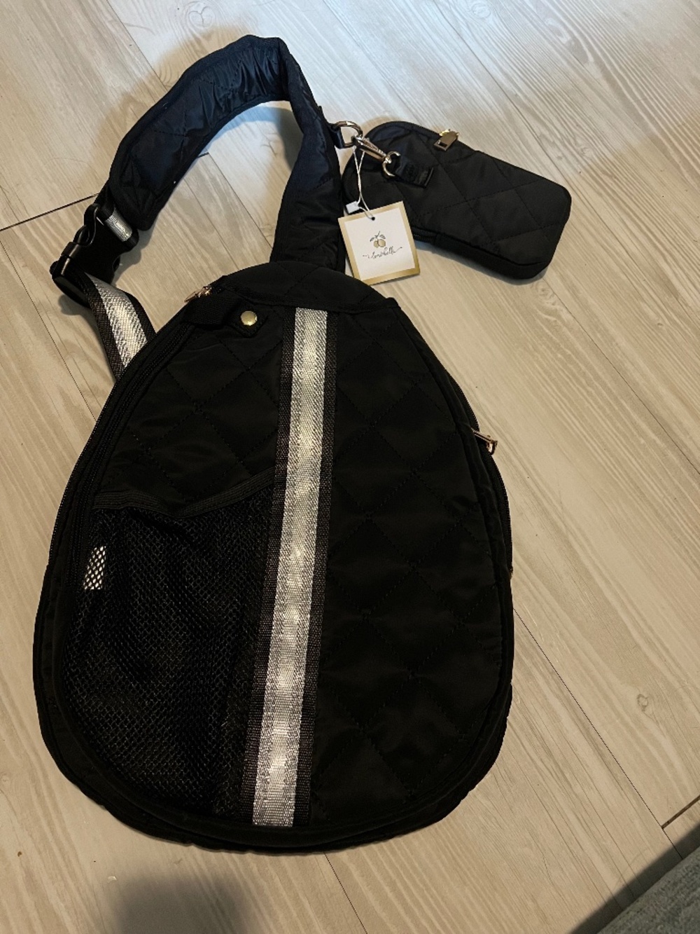 New with tags black Lemonbella pickleball bag